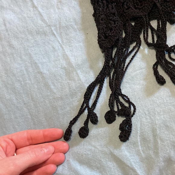 Black crochet dress great quality feels vintage - Picture 4 of 5